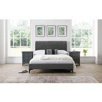 Grey Diamond Premium Quilted Velvet Bed - Double