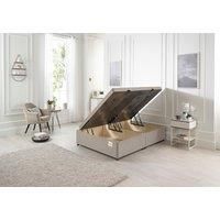 Somnior Milbank Side Opening Storage Ottoman Bed in Plush Fabric in Silver | Size: Super King