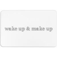 Wake Up & Make Up White Stone Non Slip Bath Mat