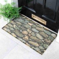 Artsy Doormats Brown Stone Pattern Doormat (70 X 40Cm)