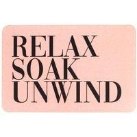 Relax Soak Unwind Pink Stone Non Slip Bath Mat