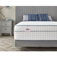 Somnior Gel Memory Foam Hybrid High Loft Pocket Mattress for Extra Support Pressure Relieving Made in UK in White | Size: King