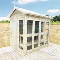 11 x 8 Pressure Treated Apex Potting Shed and Bench