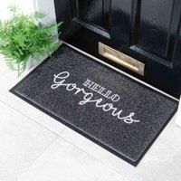 Artsy Doormats Black Hello Gorgeous Doormat (70 X 40Cm)