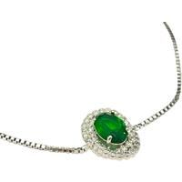 Green Crystal Bracelet&Earrings+Md Box