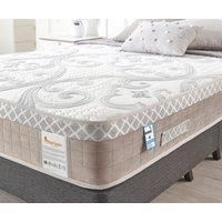 Somnior Hybrid Memory Foam Pocket Spring Mattress Designed For The Ultimate Sleep, Breathable With Back Support in White | Size: King