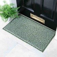 Artsy Doormats Green Green Leopard Doormat (70 X 40Cm)