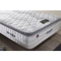 Somnior 6000 Gold 33cm Pocket Sprung Memory Foam Pillow Top Mattress Cool Blue in White | Size: Double