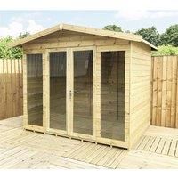 7 x 13 Pressure Treated Summerhouse with Long Windows