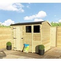 3 x 4 Pressure Treated High Eaves Reverse Apex Shed with Single Door