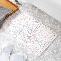 Artsy Mats Funky Fresh White Stone Non Slip Bath Mat, White
