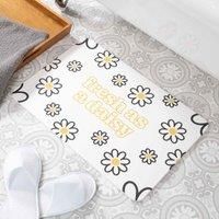 Fresh As A Daisy White Stone Non Slip Bath Mat