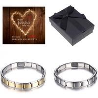 Steel Bracelet Elastic+Valentine Box - Silver