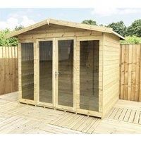 12 x 12 Pressure Treated Summerhouse with Long Windows