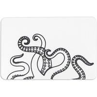 Octopus Tentacles White Stone Non Slip Bath Mat
