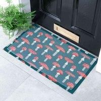 Artsy Mats Agaric Mushroom Pattern Doormat 70 X 40Cm , Multi