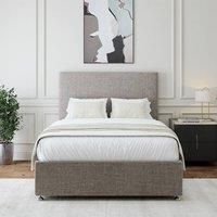 Bedmaster Graphite Plush Velvet 2 Drawer Divan Base Small Double, Grey