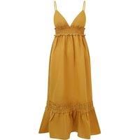 Linen Maxi Dress Mustard