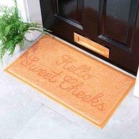 Artsy Doormats Orange Hello Sweet Cheeks Doormat (70 X 40Cm)