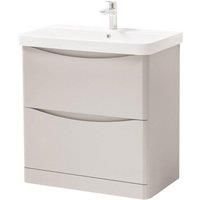 CashmereBathroom Standing 2-Drawer Unit with Basin 80cm Wide
