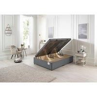 Somnior Milbank Side Opening Storage Ottoman Bed in Plush Fabric in Charcoal | Size: Super King