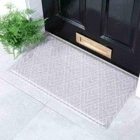 Artsy Doormats Grey Grey Geometric Pattern Doormat (70 X 40Cm)