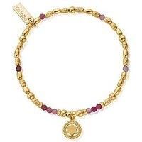 Chlobo Gold Pink Tourmaline Heart Chakra Bracelet