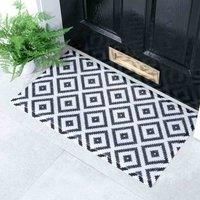 Artsy Doormats Black Diamond Black Doormat (70 X 40Cm)