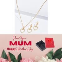 Necklace And Earring Gold Set+Md Box - Silver