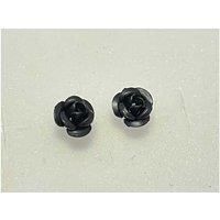 2 Pairs-Craved Rose Post Stud Earrings - Purple