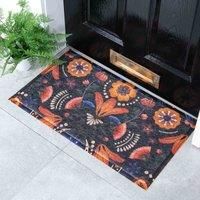 Artsy Doormats Multi Nordic Leaf Doormat 70 X 40Cm