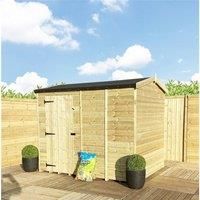 11 x 6 Pressure Treated High Eaves Reverse Apex Shed with Single Door