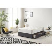 Somnior Ziggy Plush Velvet Divan Bed With 4 Drawers & Sprung Memory Foam Mattress in Black | Size: Super King