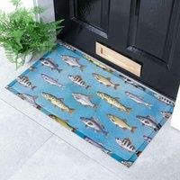 Artsy Mats Fishes Doormat 70 X 40Cm , Multi