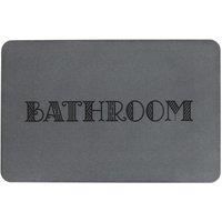 Bathroom Grey Stone Non Slip Bath Mat