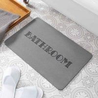 Bathroom Grey Stone Non Slip Bath Mat