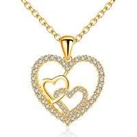 Heart Gold Necklace+Valentine Gift Box - Silver