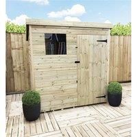 6 x 6 Pressure Treated Pent Garden Shed with Single Door