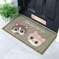 Artsy Mats Hope You Like Cats Doormat 70 X 40Cm , Multi