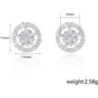 Four Leaf Necklace And Earrings+Md Box - Silver