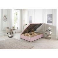 Somnior Milbank Side Opening Storage Ottoman Bed in Plush Fabric in Pink | Size: Super King