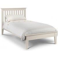 Ashfield Premium Timeless Stone White Bed Frame in Ivory | Size: Single