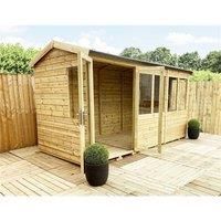 13 x 10 Reverse Pressure Treated Apex Summerhouse with Short Windows