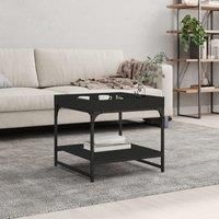 Coffee Table Black 49.5x49.5x45 cm Engineered Wood