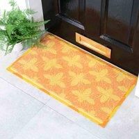 Artsy Doormats Orange Bee Pattern Doormat (70 X 40Cm)