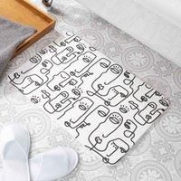 Faces White Stone Non Slip Bath Mat