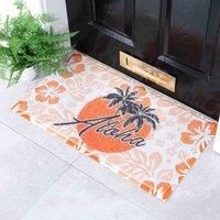 Artsy Doormats Orange Aloha Doormat (70 X 40Cm)