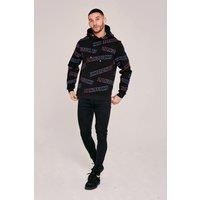 Zanouchi Men's Black Neon Hoodie | Size: Large