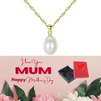 White Pearl Necklace With Md Box - Silver