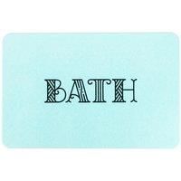 Bath Aqua Blue Stone Non Slip Bath Mat